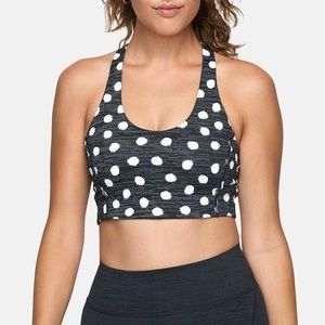 Outdoor Voices Doing Things Bra Black Polka